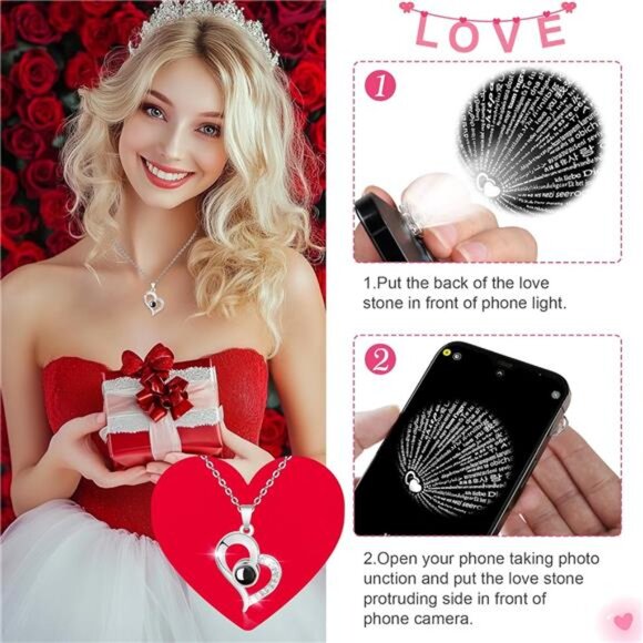 Valentines Day Rose Gifts for Her,Birthday Gifts for Women,Red Preserved - Picture 4 of 7